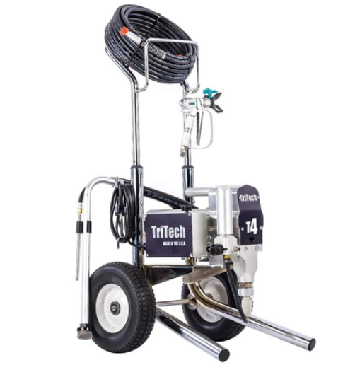 TriTech Industries T4 Complete 3300 PSI @0.57 GPM Single Phase Electric  Airless Sprayer - Lo-Cart
