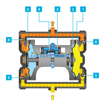 Load image into Gallery viewer, Wagner Liquid Zip52 PF Polypropylene Body - PTFE Diaphragm - Stainless Steel Valve Seat - Stainless Steel Valve Ball - Low Pressure Double Diaphragm Pump - Bare Polypropylene Unit