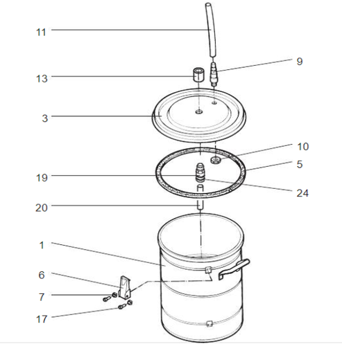 Wagner Powder Sprint XE 60 L/25 L Tank O-Ring