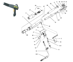 Wagner Powder Corona Manual Spray Gun Cable (PEM-C4)