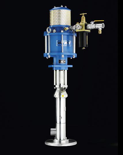 WIWA Series 134 54:1 6264 PSI WIWA Vulkan Extrusion Pump - Stainless Version w/ 3/4T Ram Mounted