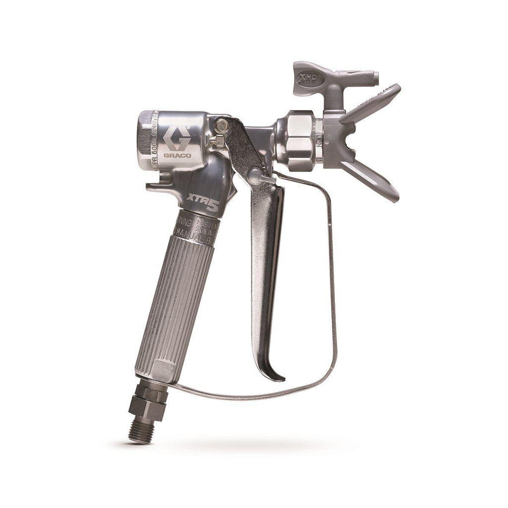 Graco XTR-5 Airless Spray Gun, 1 in. Round Handle, 4-Finger Trigger, Flat Tip